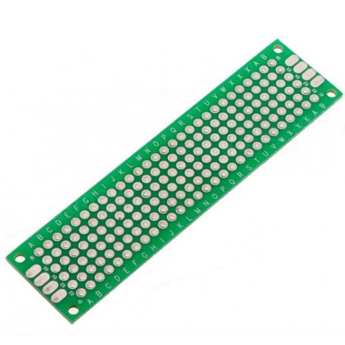 Board đồng đục lỗ 2x8cm 2 mặt phủ xanh-L9