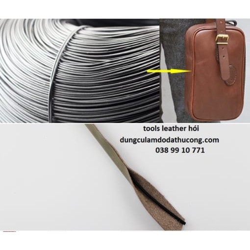 100g gân nhựa làm lõi bọc viền túi xách - phụ kiện làm đồ da