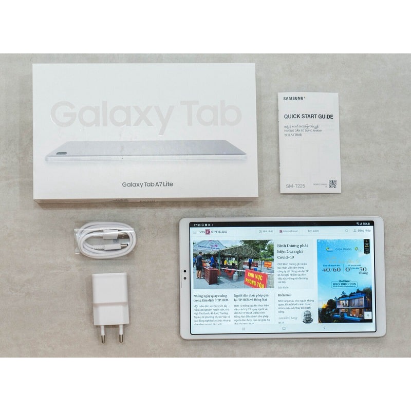 Samsung Galaxy Tab A7 Lite (T225N) - Ram 3Gb/ 32Gb/ 8.7Inch/ Wifi+4G/ Android 11/ Bạc/Xám | BigBuy360 - bigbuy360.vn