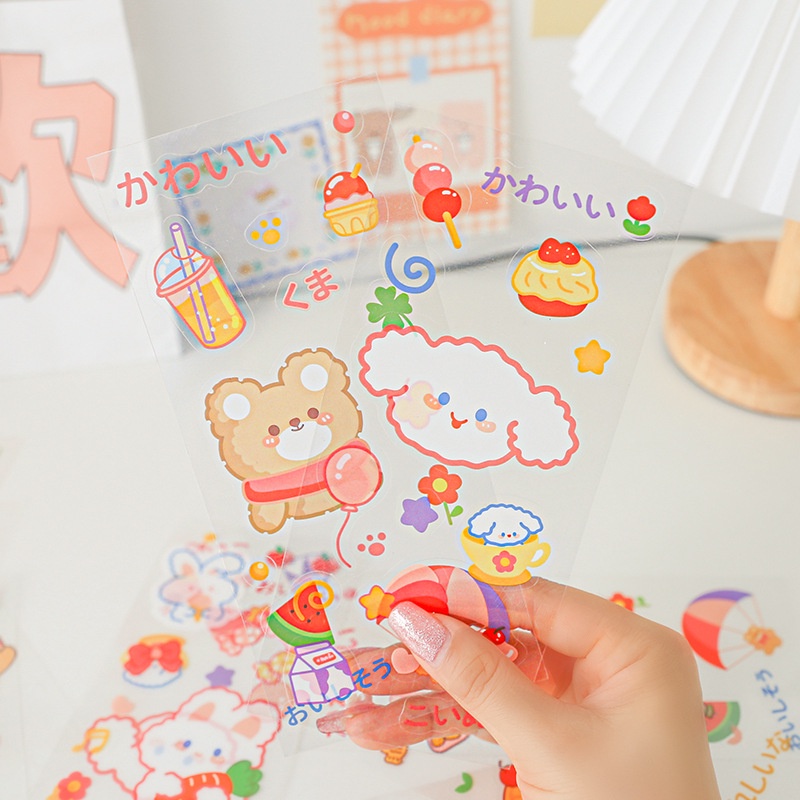 Sticker Hoạt Hình Chống Thấm Nước Xinh Xắn Trang Trí Sổ Tay