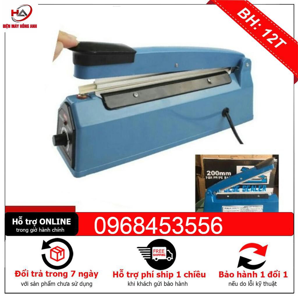 MÁY HÀN ĐƯỢC TÚI ZIP DÀY ,MÁY ÉP MIỆNG TÚI NILONG VỎ SẮT PFS200 LOẠI XỊN + , máy cắt ép màng co