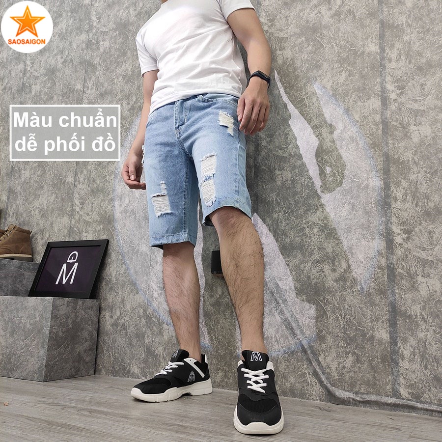 Quần short nam [ HÌNH THẬT ] jean đẹp chuẩn siêu bền SG416 Saosaigon | BigBuy360 - bigbuy360.vn