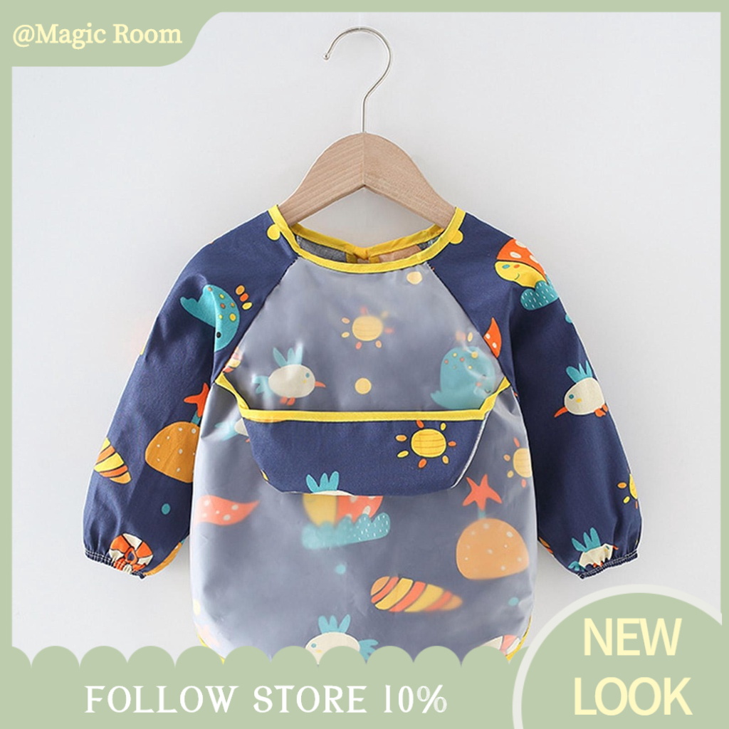 Babyfair Yếm em bé chống vết bẩn đàn hồi không thấm nước Cuff tay buộc lại trẻ mới biết đi có thể điều chỉnh