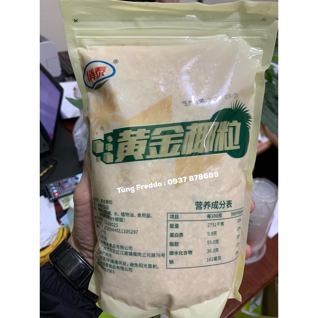 Vụn Dừa Nướng  Túi 500gr - Làm Món Trà Sữa Dừa Nướng HOT HIT