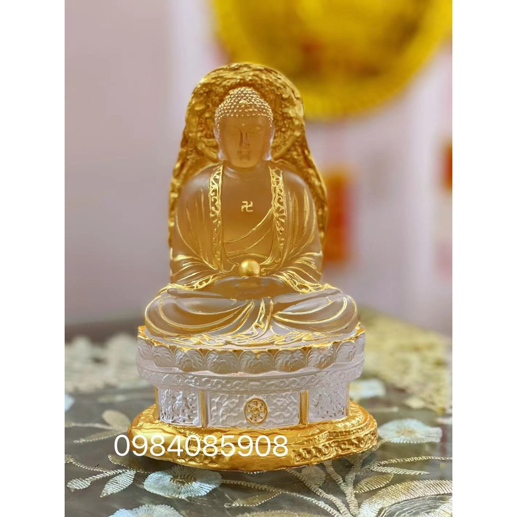 Giao Duyên Tượng Thích Ca Lưu Ly Dát Vàng