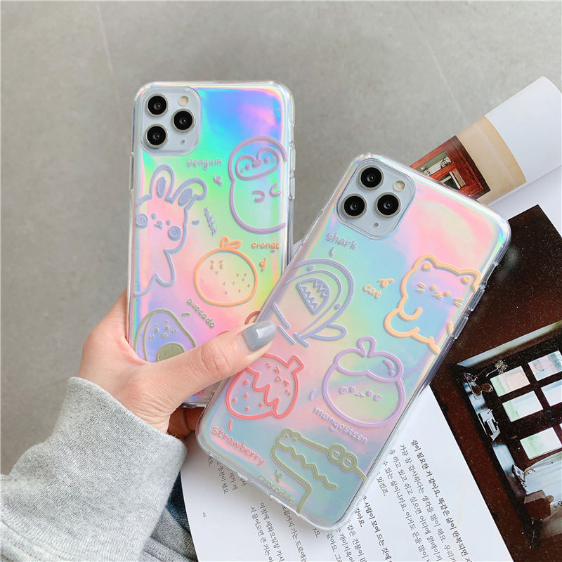 Ốp điện thoại silicone trong suốt họa tiết đa dạng thời trang thích hợp cho Iphone 11pro X Se2 Xr 7 8plus Xsmax 6s