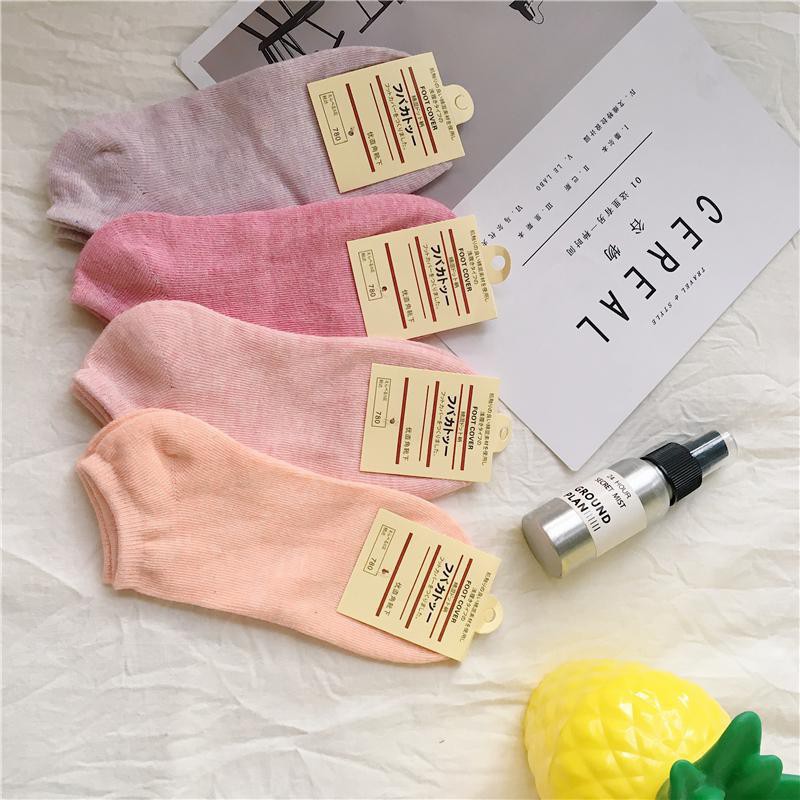 [🪁BÁN SỈ 🪁] Tất Vớ Nữ Ulzzang Cotton Trơn Cổ Ngắn, Cổ Thấp Màu Pastel Siêu Mềm Mại (10 Màu) 88157