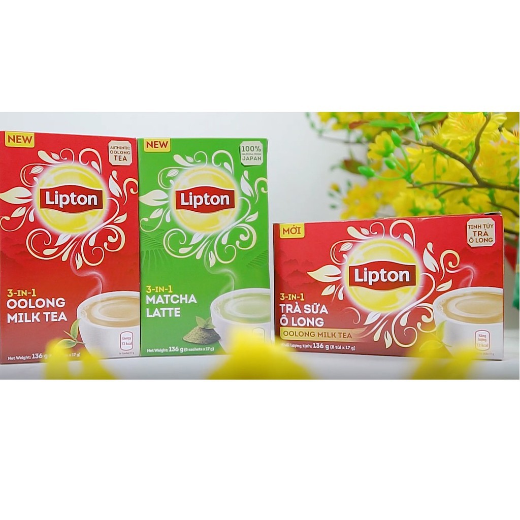 TRÀ SỮA Ô LONG LIPTON 136G ( 8 TÚI X 17G)