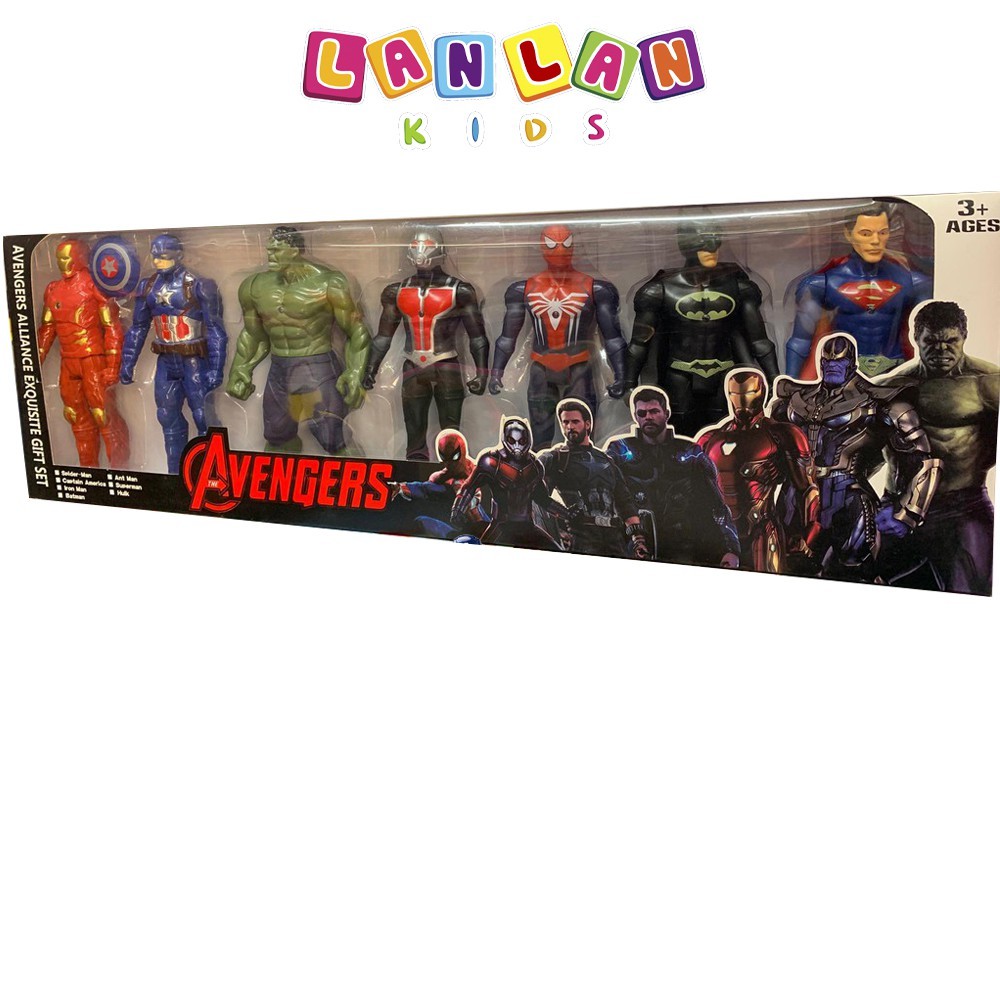 Bộ đồ chơi mô hình 7 siêu anh hùng Avenger có đèn led dành cho bé