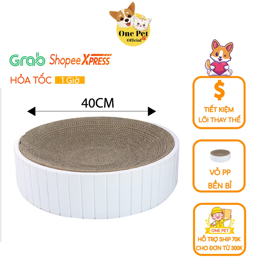Bàn cào móng cho Mèo, kèm ổ chống nước, tặng kèm Canip - One Pet Shop