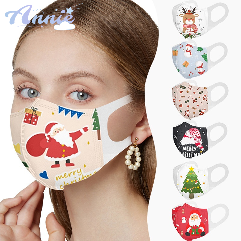 Mặt Nạ Hóa Trang Ông Già Noel Hoạt Hình 3D Dùng Một Lần