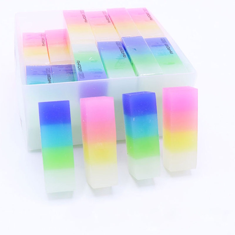 Gôm tẩy 2B màu sắc cầu vồng Gradient sáng tạo cho bé