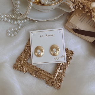 Bông tai vintage La Reine viền thoi