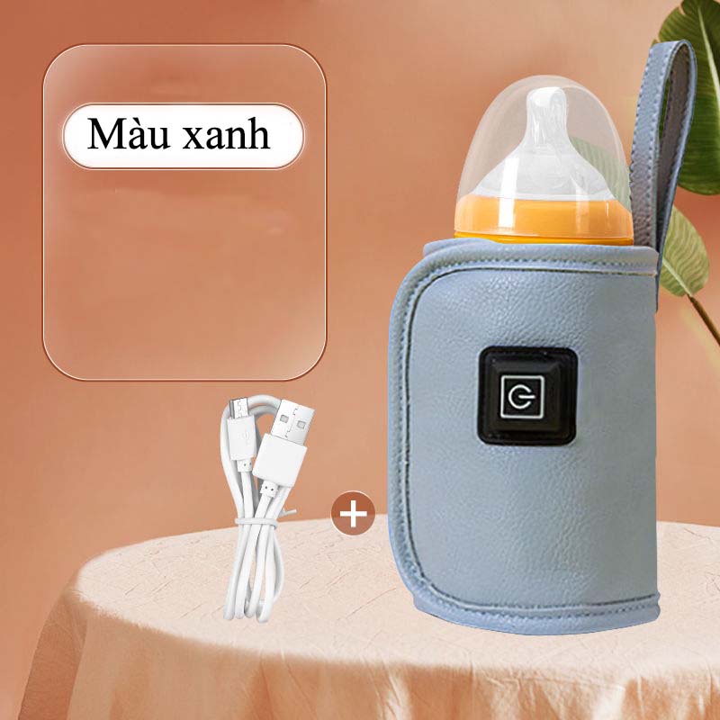 Túi Ủ Sữa Di Động Warm Bear Cho Bé Chất Liệu Da Cao Cấp Túi Hâm Sữa Thông Minh Có Sạc USB Tiện Lợi An Toàn Cho Bé