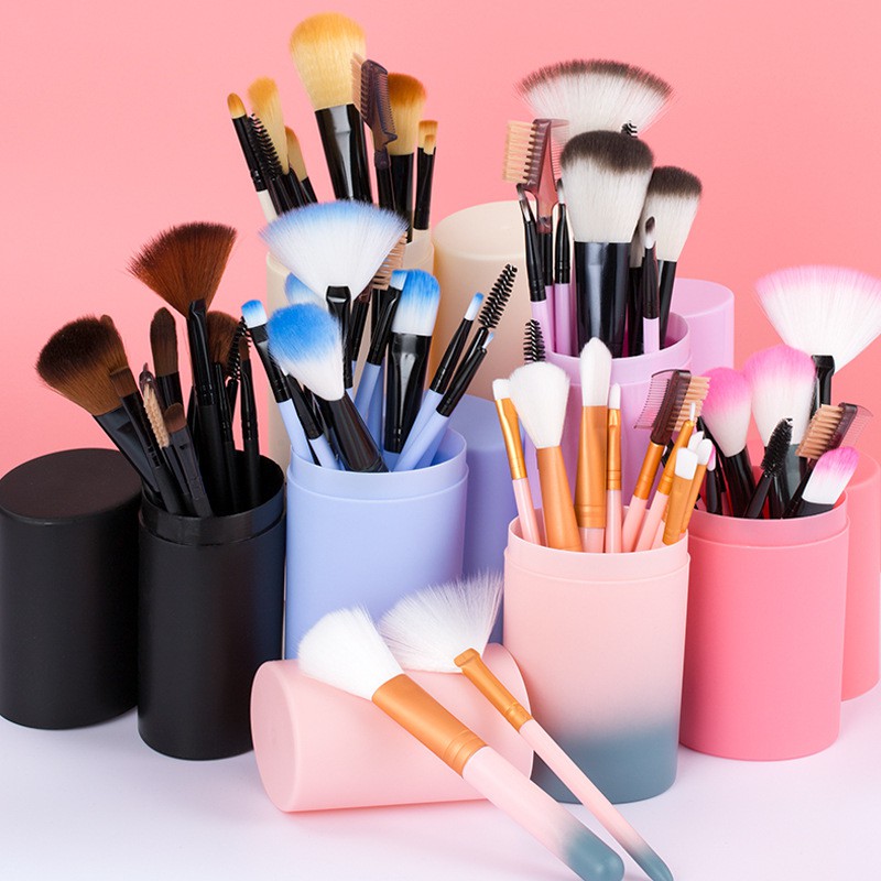 Set 12 cọ trang điểm chuyên nghiệp kèm hộp đựng chất lượng cao tiện dụng