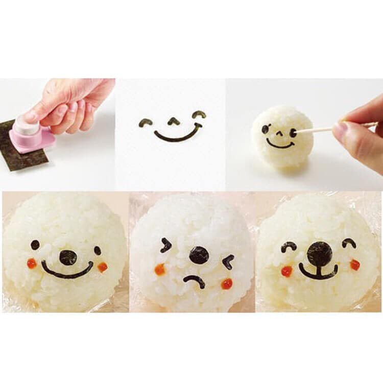 Máy dập rong biển 10 chi tiết hàng xuất Nhật, combo 3 máy dập rong, ép cơm viên tròn - Minshop Ksonbi