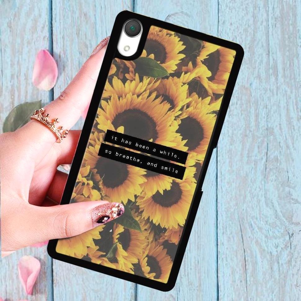 Ốp điện thoại in ảnh hoa hướng dương dành cho Sony Xperia X/Z5/XZ3/Z3/Z2/XZ2/XA/XA1Ultra/XA2/XA2Ultra/Z3Mini/XZ/XZs/XZ1