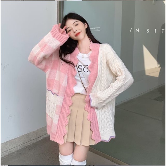 Áo Khoác Cardigan Dệt Kim Mỏng Dáng Rộng Thời Trang Mùa Thu Cho Nữ