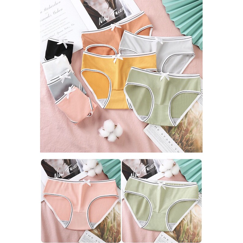 Quần Lót Nữ Cotton Kháng Khuẩn 100% Viền Nơ Giữ Xinh 032