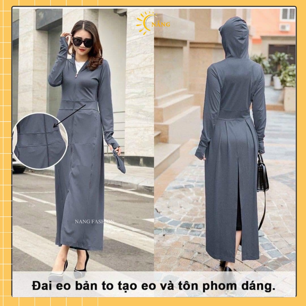 Áo chống nắng 2 lớp NANGFASHION thun hạt xoàn siêu chống nắng toàn diện