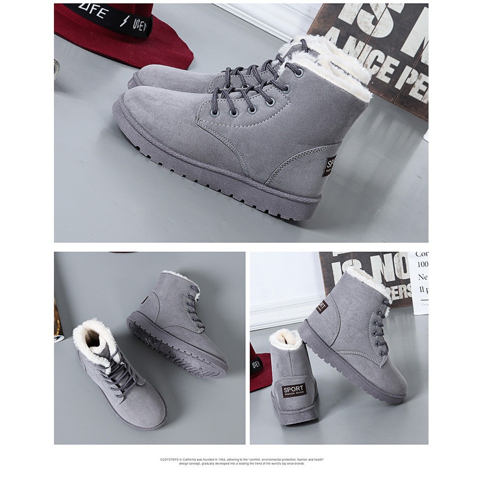 Giày Nữ Cao Cổ Lót Lông Hàng Quảng Châu Cao Cấp Chất Đẹp | BigBuy360 - bigbuy360.vn