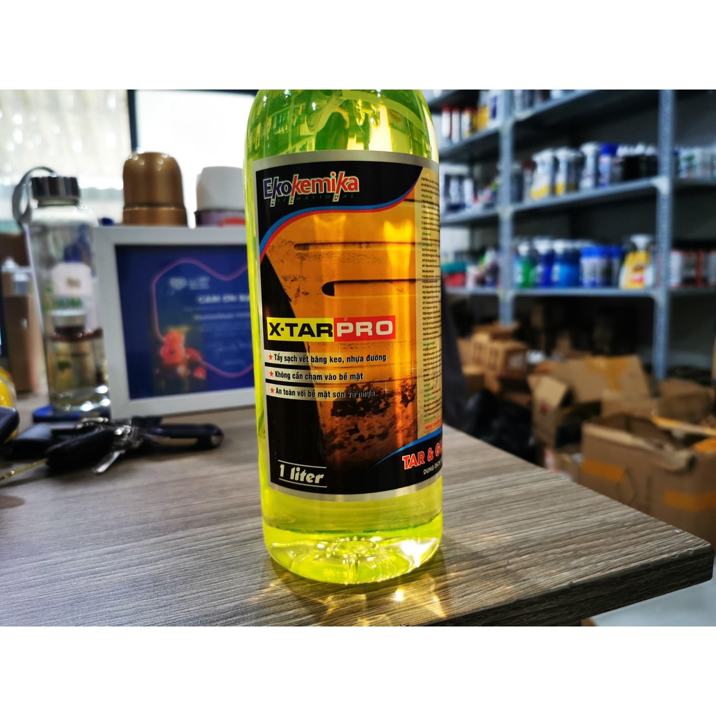 Dung Dịch Tẩy Nhựa Đường ,Tẩy Băng Keo XTAR PRO EKOKEMIKA ITALY 1L Tặng Khăn
