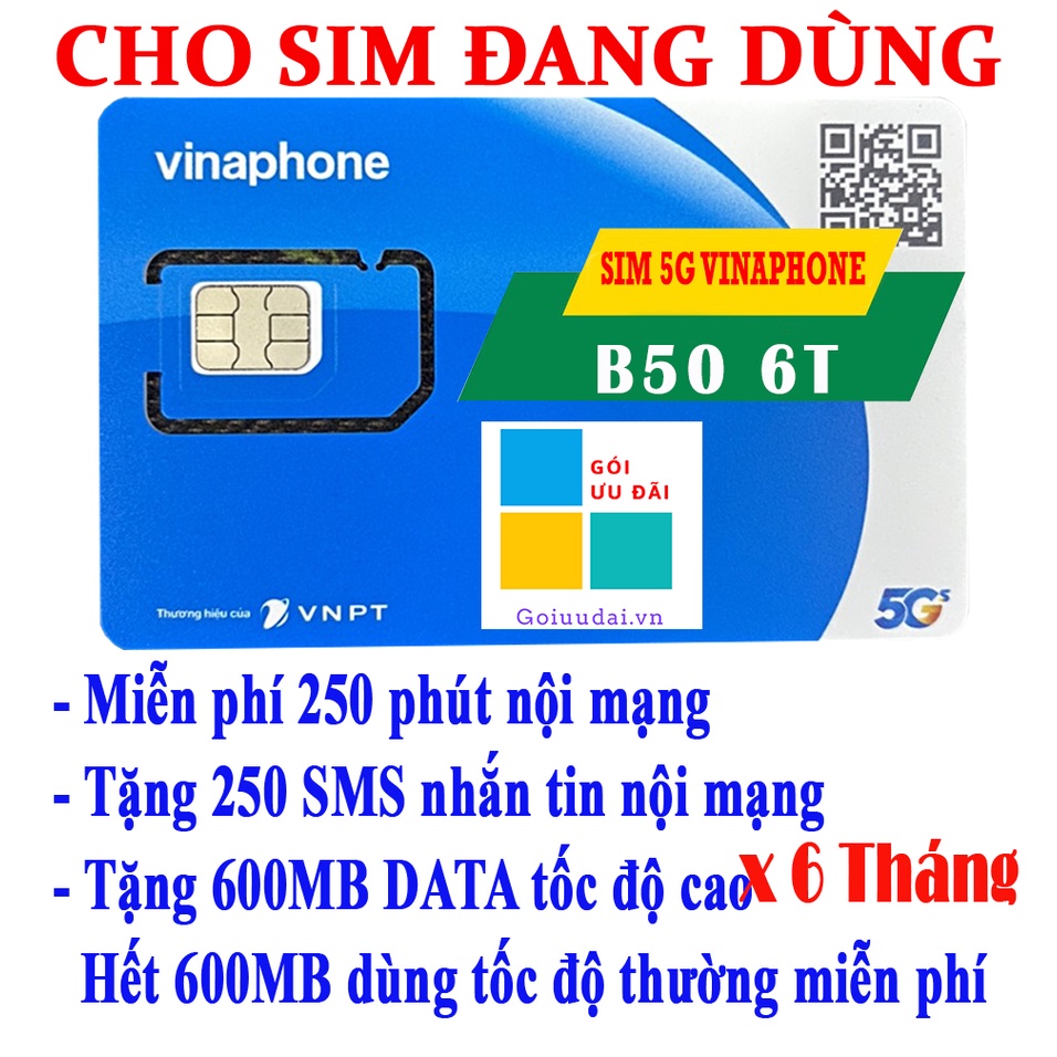 [ĐĂNG KÝ / GIA HẠN] GÓI cước B50 của Vinaphone