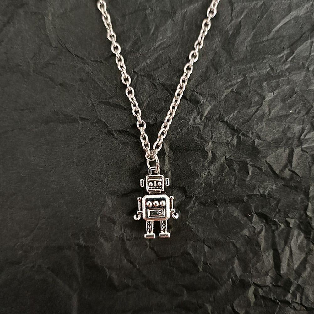 ANEMONE Vòng cổ Mặt Robot Phong Cách Hip Hop Đường Phố Hàn Quốc Cá Tính Dành Cho Nam Nữ