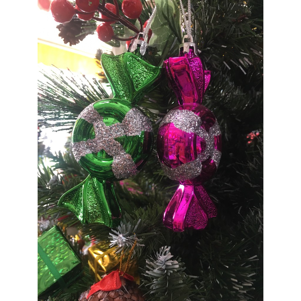 {HCM- BỊCH 6 CÁI - KẸO TRANG TRÍ CÂY THÔNG / NOEL