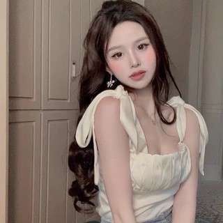 Áo 2 dây buộc nơ tiểu thư sang chảnh