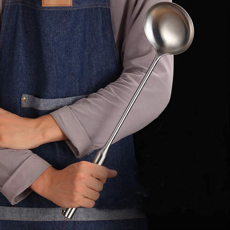 Vá Múc Canh Bằng Thép Không Gỉ Cán Dài Tiện Lợi