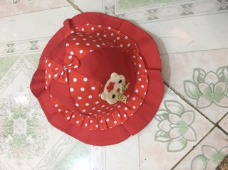 Mũ kèm khăn voan chắn bụi cho bé