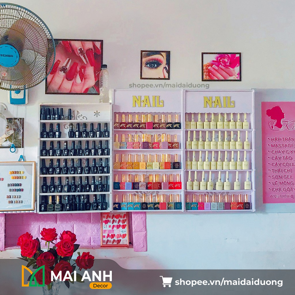 Kệ Để Đồ Nail, Để Nước Sơn Treo Tường