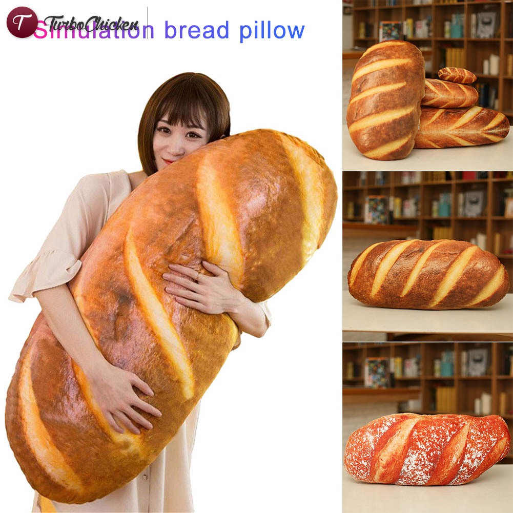 Gối ôm mềm hình bánh mì 3d vui nhộn thân thiện với làn da