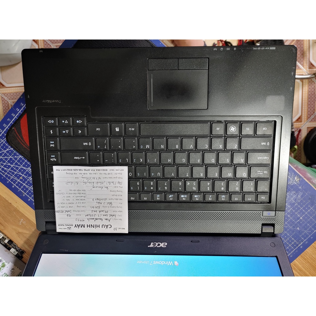 Laptop cũ acer travelmate 4750 màn led 14inch/core i3 gen 2/ram 4G/ SSD 120G windows 10 64bit
