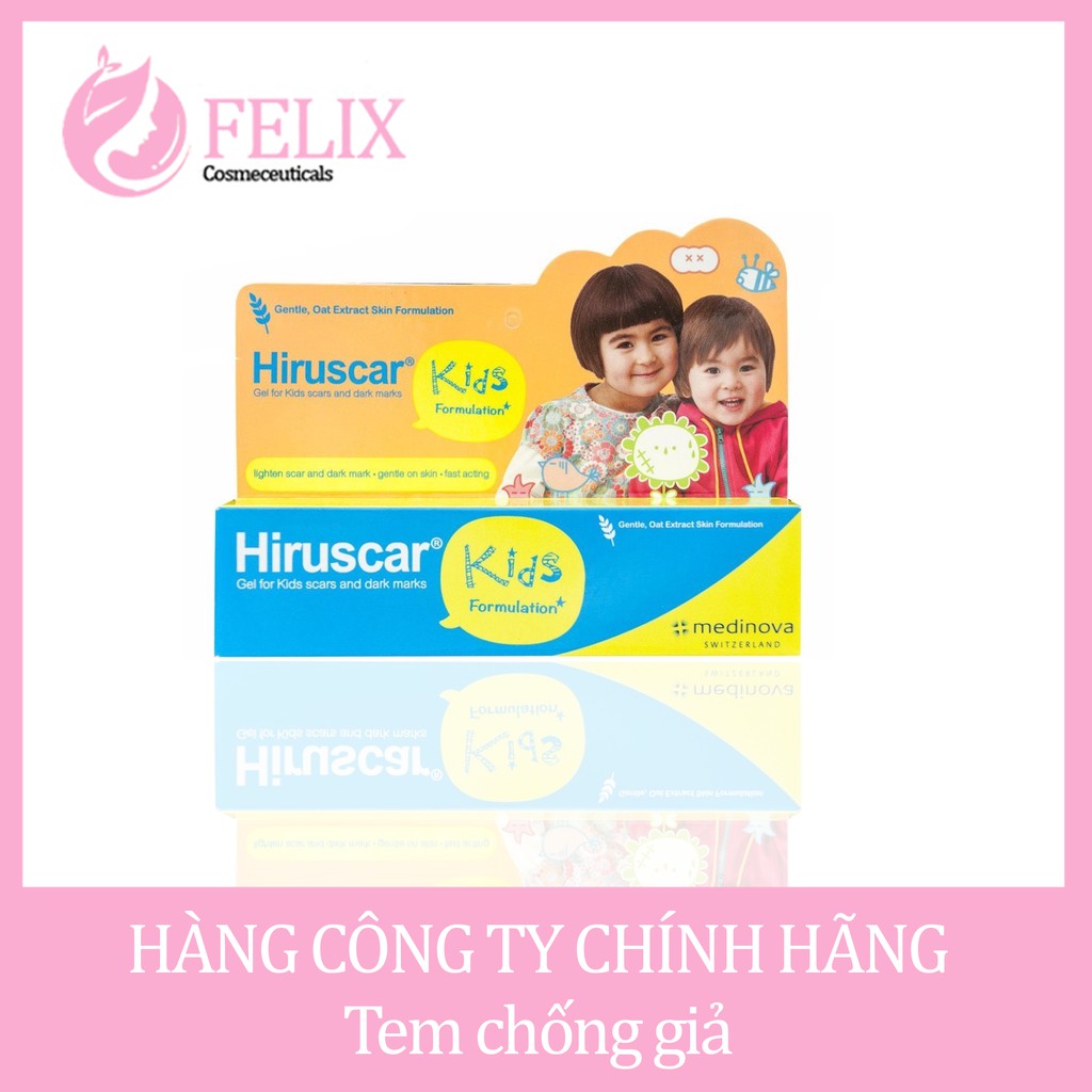 Gel cải thiện sẹo và vết thâm ngứa trẻ em Hiruscar Kids 10g