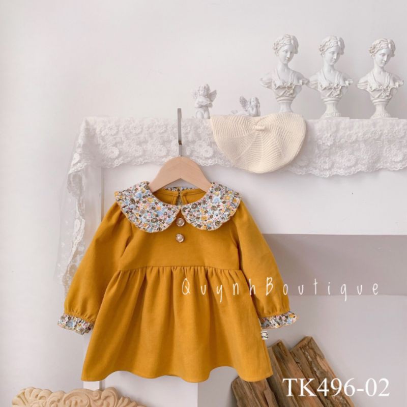 Váy đầm cho bé Quỳnh Boutique Váy xoè vổ hoa nhí 2 màu