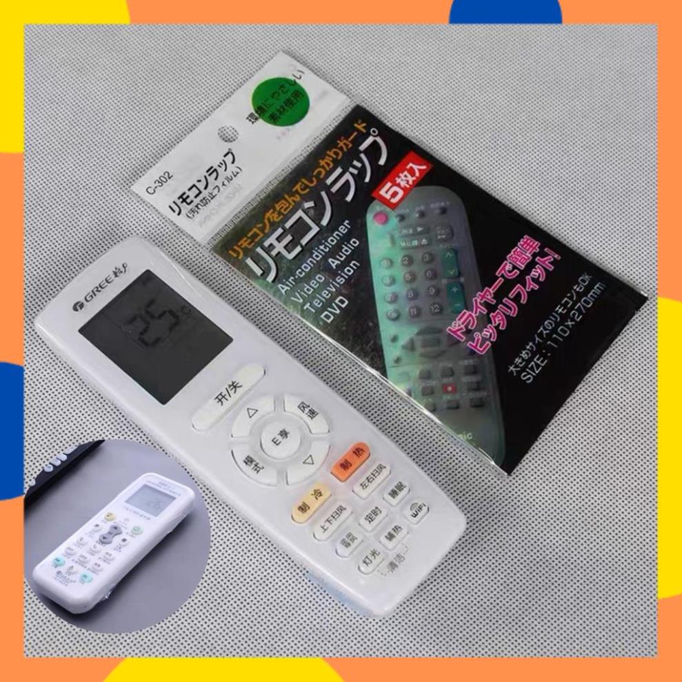 Set 5 MÀNG BỌC ĐIỀU KHIỂN Remote Tivi, Điều Hòa 27Cm - Hút Chân Không (Một Gói Có 5 Màng) K194