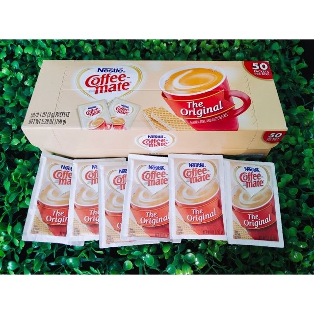 Combo 50 gói lẻ coffee mate dùng cho keto, tiểu đường