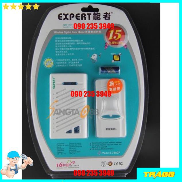 CHUÔNG CỬA KHÔNG DÂY EXPERT 12 Kiểu Chuông 150m Đsg