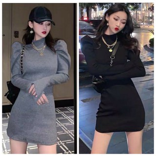 Đầm body ❄ FREESHIP ❄ Váy nữ tay dài tay vai phồng thời trang XIXO cao cấp mã DAM0041