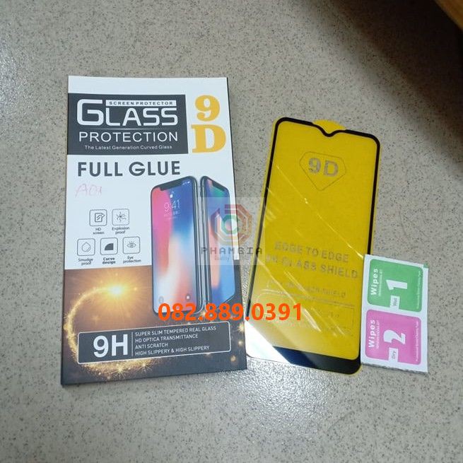 Kính cường lực full màn hình Samsung Galaxy A01 full keo, 9H, siêu chuẩn