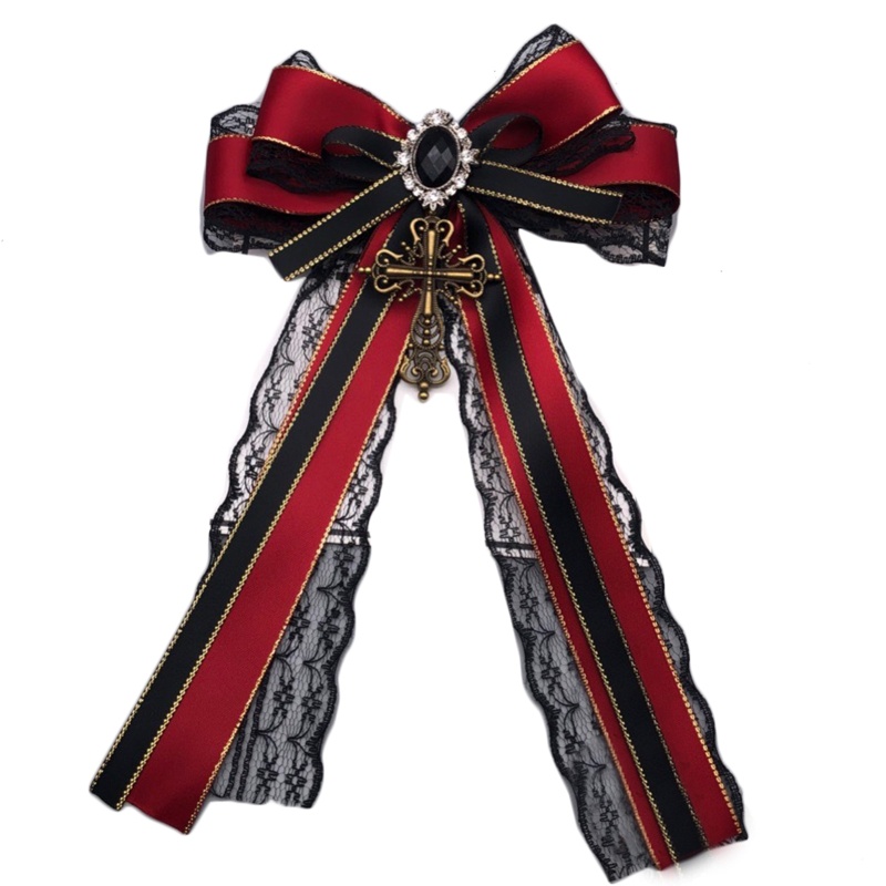 Băng Đô Cài Tóc Màu Đen Phong Cách Lolita Gothic Cho Nữ