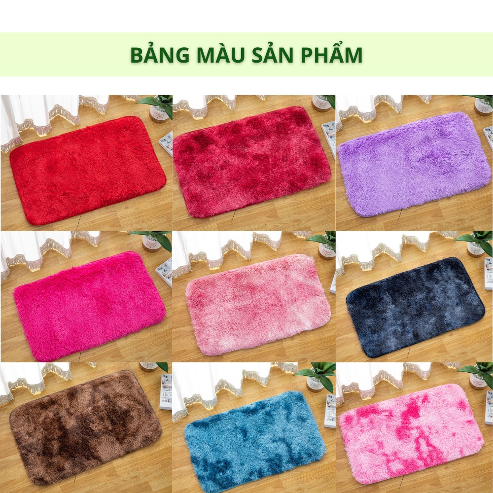 Thảm Lông Chùi Chân HOMIES Lông Loang - Lông Dài Thấm Nước 40cm x 60cm