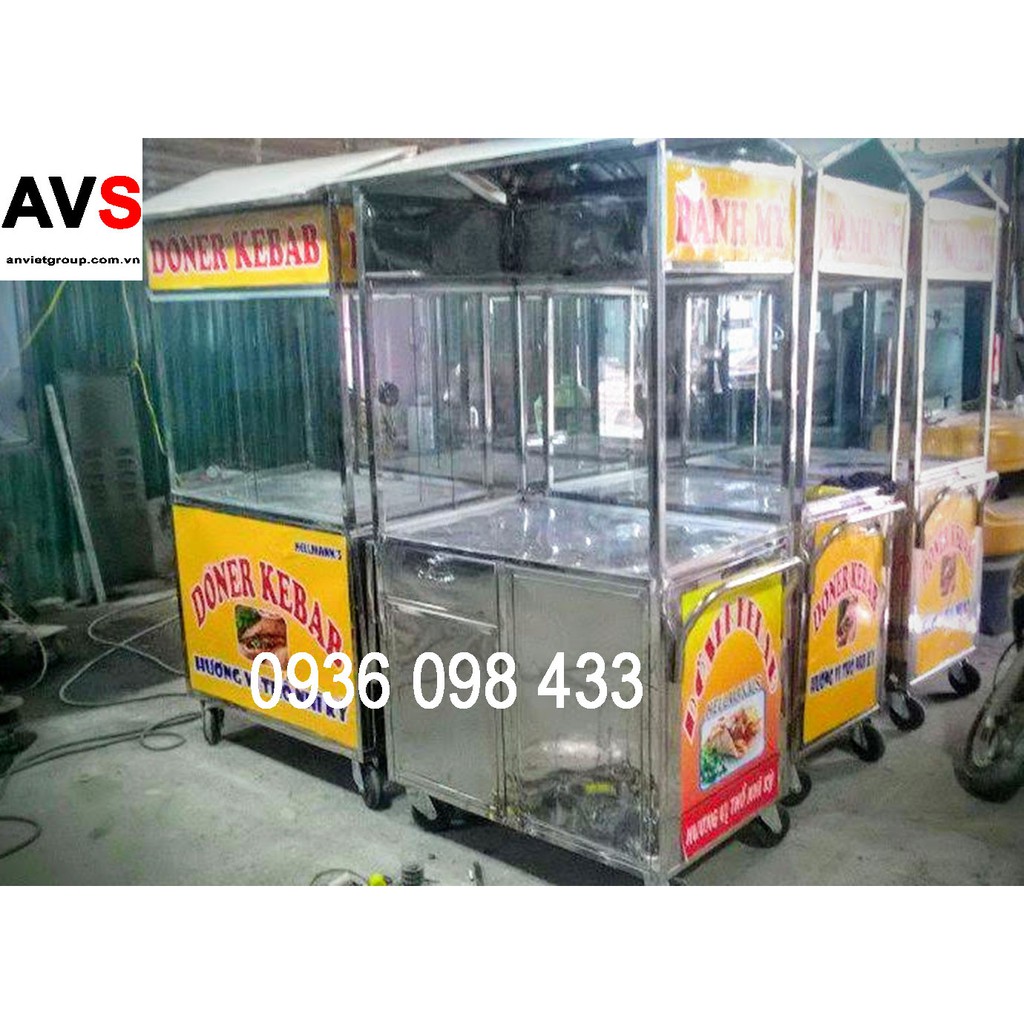 Xe tủ máy nướng bán bánh mì Thổ Nhĩ Kỳ Doner Kebab BM902T An Việt