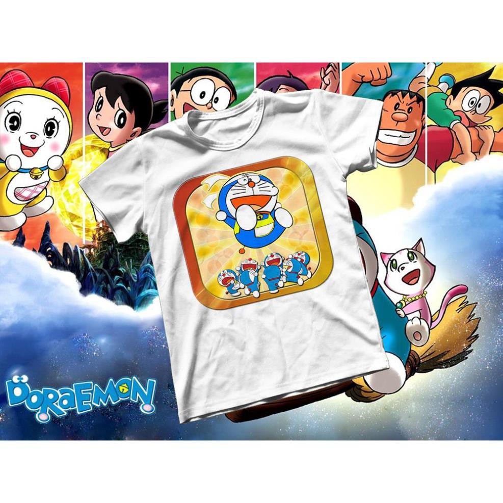 Áo thun Cotton Unisex - Anime - Doraemon - Logo bingo bingo Doraemon 2