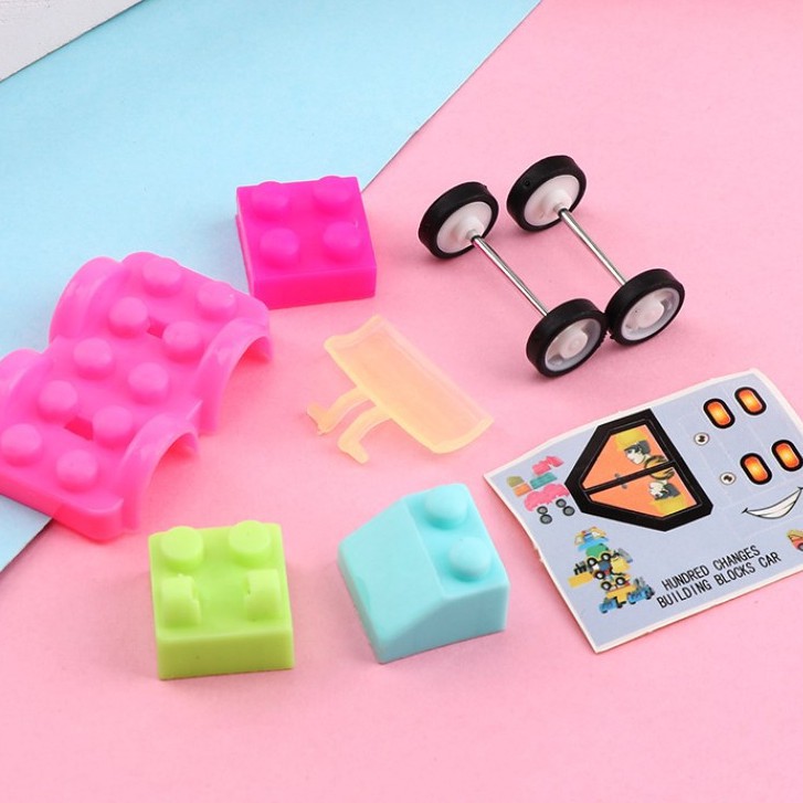 [7 Chi Tiết] Đồ Chơi Xếp Hình Ô Tô Mini Cho Bé - Bộ Lego Xếp Hình Kích Thích Sáng Tạo Duashop