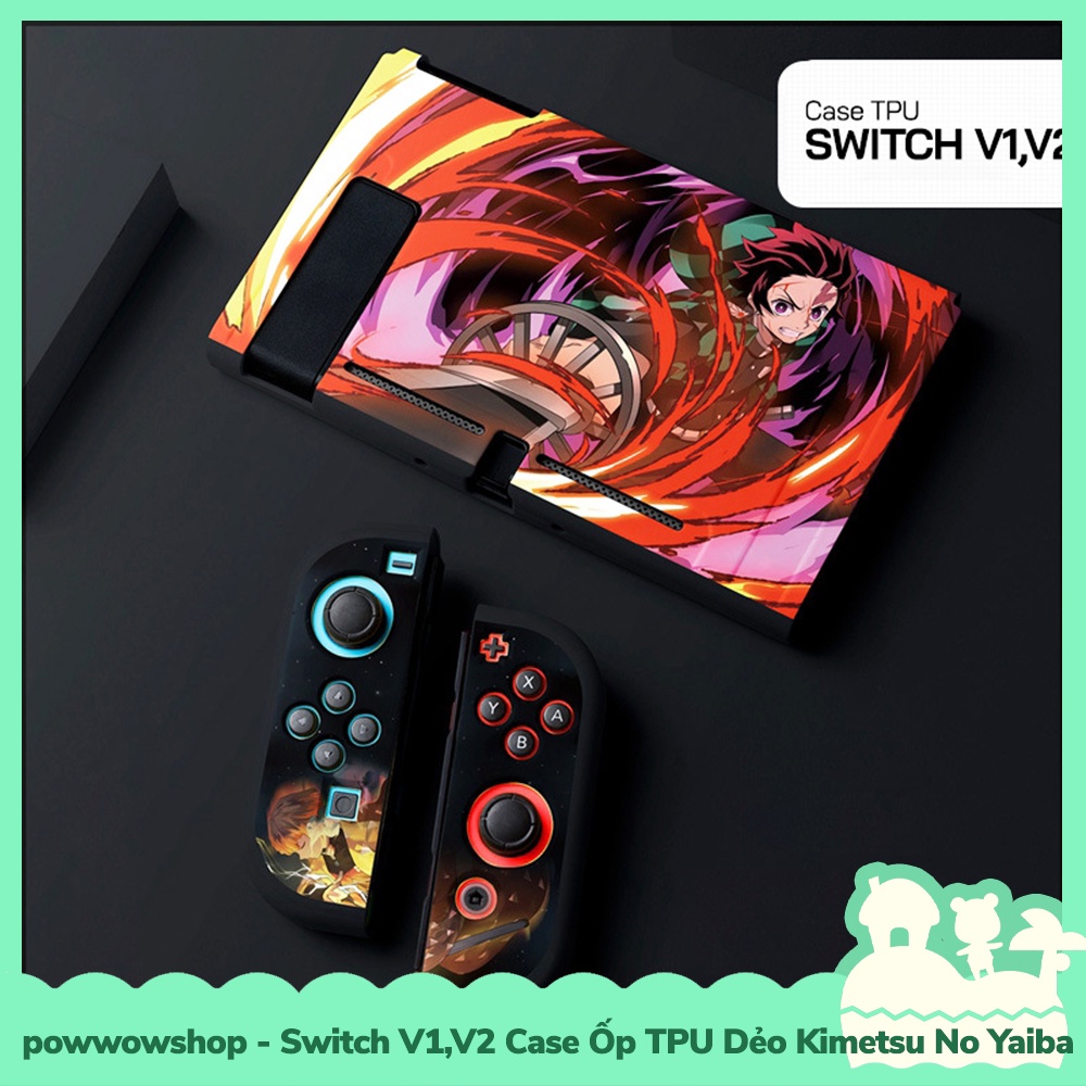 [Sẵn VN - Hỏa Tốc] Switch V1,V2 Case TPU Dẻo Cho Máy Game Cầm Tay Nintendo Switch V1,V2 Kimetsu No Yaiba