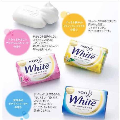 Xà phòng cục Kao White ROXI Beauty xà phòng rửa tay, tắm thay sữa tắm, để thơm tủ quần áo Kao Soap Nhật Bản 130g