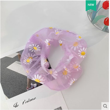 [Mã 151FASHIONSALE1 giảm 10K đơn 50K]Buộc Tóc Vải Scrunchies Hoa Cúc